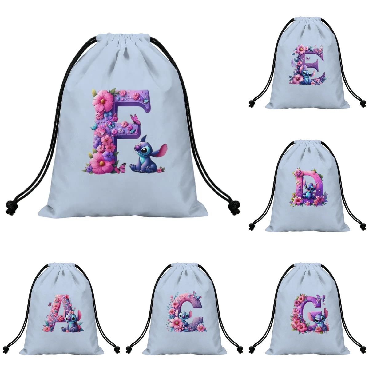 Tas Serut Motif Bunga dan Huru - Drawstring Gym Bag ulasan dan harga